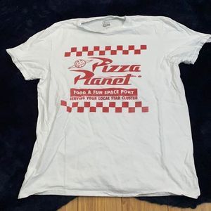 Pizza planet, white, medium, t shirt